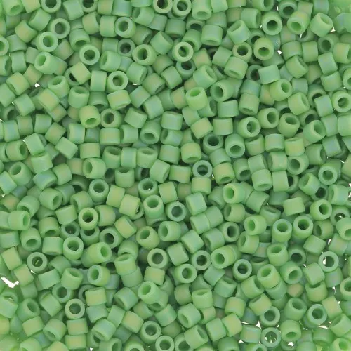 Miyuki Delica 11/0 DB0877 - Opaque Green Mat AB x8g