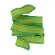Ruban cousu en soie thailandaise 22 mm Olive/Green x95cm