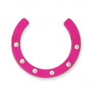 Demi-Lune Strass Polaris 30 mm Fuchsia x1|raw }}