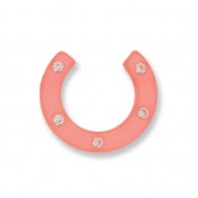 Demi-Lune Strass Polaris 22 mm Coral Fluo x1|raw }}