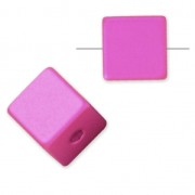 Perle cube en aluminium anodisé 8 mm Fuchsia x1|raw }}