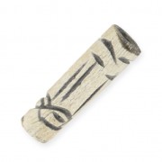Perles tubes ethniques en corne 8 x 24 mm Naturel x 5