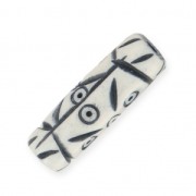 Perles tubes ethniques en Os 25 x 9 mm Blanc x 5