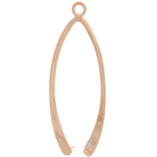 Attache pendentif 38 mm - Argent 925 Doré rose x1