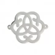 Intercalaire 2 anneaux fleur 22x17 mm en Acier inox x1