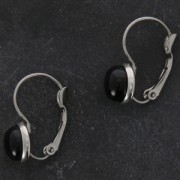 Boucles d'oreilles Dormeuses pour cabochon 8 mm en Acier Inox 304 x2