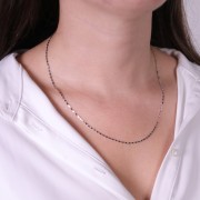 Tour de cou maille gourmette1.4 mm en Acier inox x 45 cm