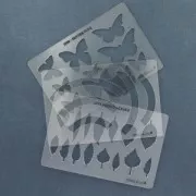 Gabarit rigide pour pâte polymère 152x100 mm motifs Fleurs