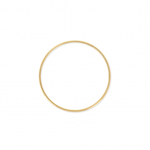 Anneau de montage et tissage rond 30x1 mm doré à l'or fin x1