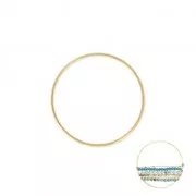 Anneau de montage et tissage rond 30x1 mm doré à l'or fin x1