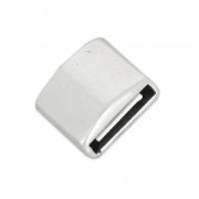 Poussoir carré 12x9.5 mm pour lacet 10 mm Placage Argent fin vieilli|raw }}