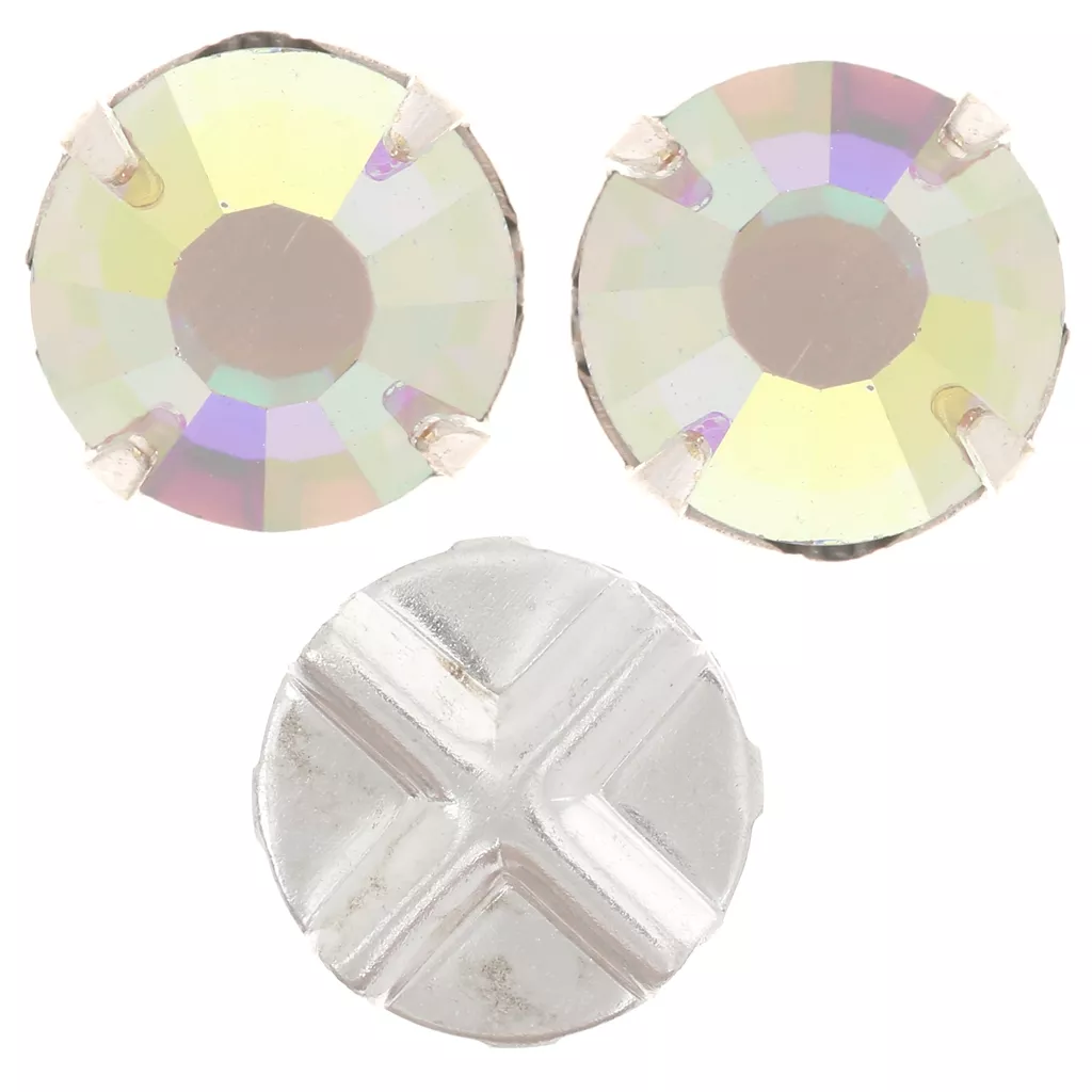 Strass à Coudre En Verre Cristal Plat - 10x14 Mm, Couleur Gris Hématite - Lot De 28 Pièces - Pour Robes De Mariée, Costumes, Scrapbooking - 9