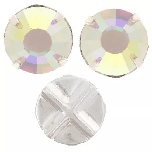 Strass à Coudre En Verre Cristal Plat - 10x14 Mm, Couleur Gris Hématite - Lot De 28 Pièces - Pour Robes De Mariée, Costumes, Scrapbooking - 7