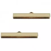 Embouts à serrer 40 mm bronze x2