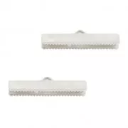 Embouts à serrer 30 mm - Placage Argent fin x2
