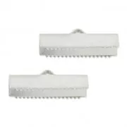 Embouts à serrer 20 mm - Placage Argent fin x2