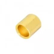 Embout tube pour cordon 6 mm - Doré à l'or fin x1