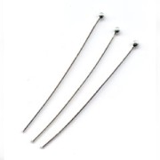 Clous tête boule 40x0.8 mm en Argent 925 x10