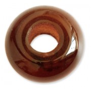 Perles en verre Vintage sélectionnées par Puca® Rondelle 16x8 mm Dark Topaz x5|raw }}