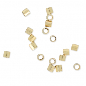 Tubes à écraser 2x2 mm Gold filled (or laminé) x50