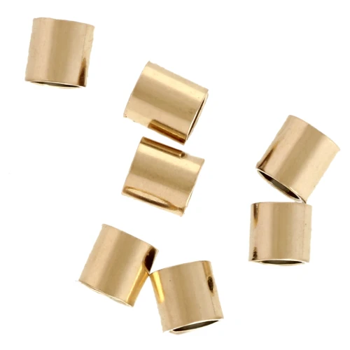 Tubes à écraser 2x2 mm Gold filled (or laminé) x50