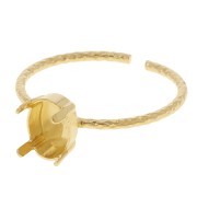 Bague pour cabochon PureCrystal 4122 8x6 mm - Doré|raw }}