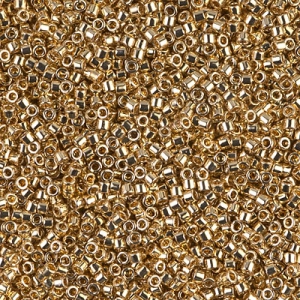 Miyuki Delica 11/0 DB0034 - 24kt Gold Light Plated x50g