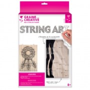 Kit <b>String</b> Art mod�le Attrape-r�ve forme rectangle en bois brut 20 x 30 cm pour la d�co DIY