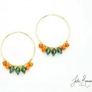 Créoles fines à décorer 30 mm en Rose Gold filled (or laminé) x2