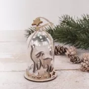 Cloche en plastique avec socle à garnir pour la deco 6x9 cm Transparente x1