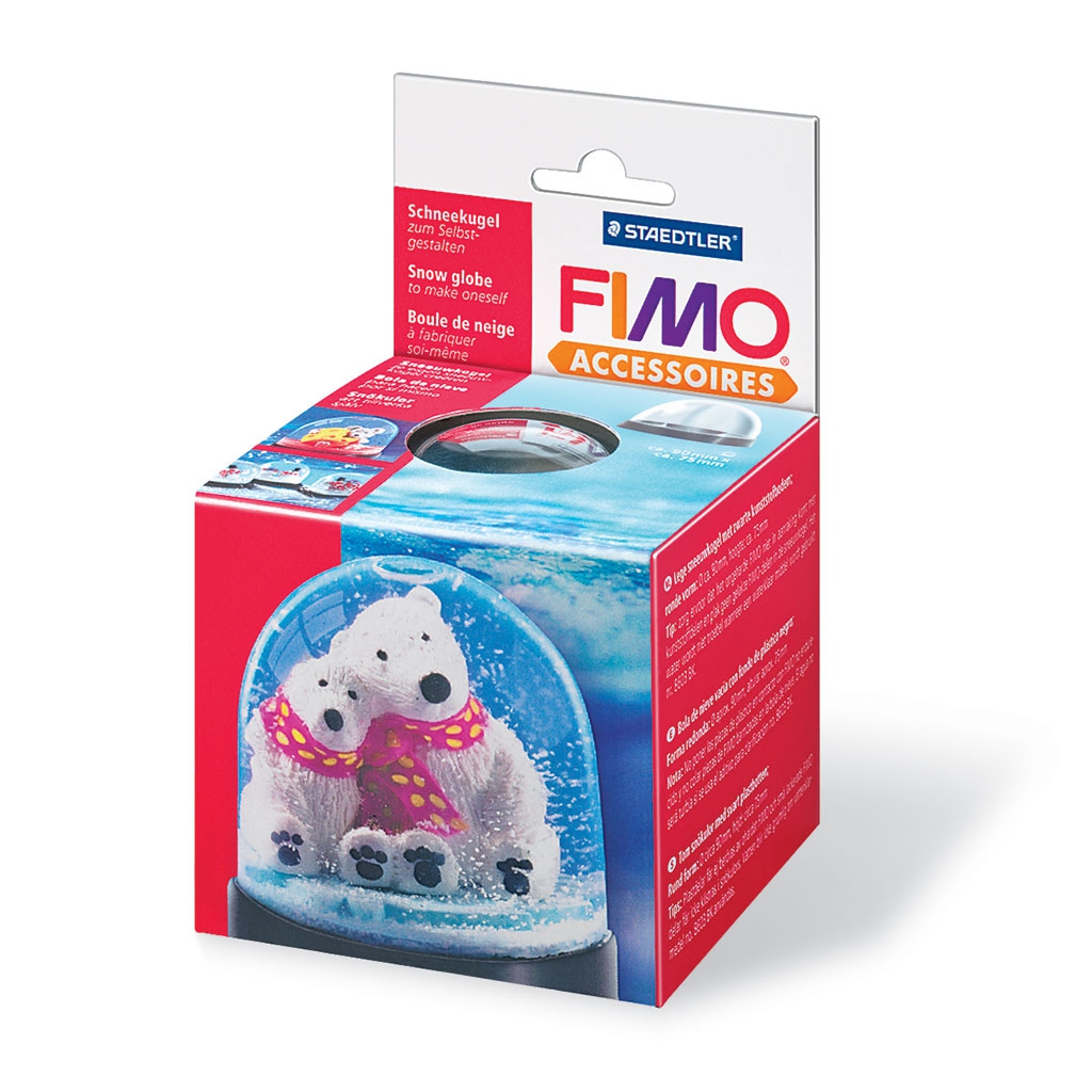 Boule A Neige Fimo A Personnaliser Et A Customiser Soi Meme 90x75 Mm Perles Co