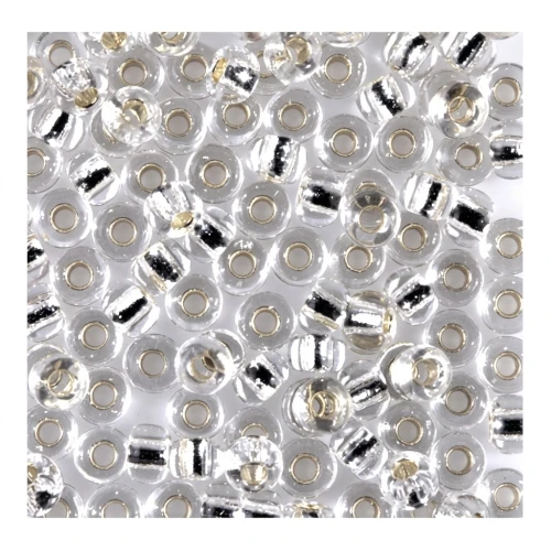 Rocaille Miyuki 8/0 001 - Crystal Silver Lined x8g