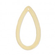 Sequin fin goutte ajourée 25 mm en Gold filled (Or laminé)  x1