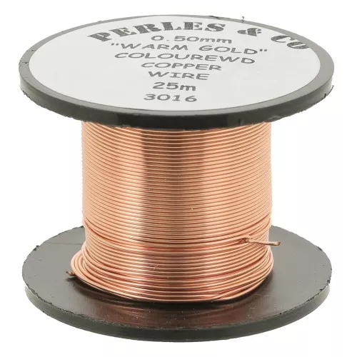 Fil de cuivre 0.50 mm Cuivré x 25 m