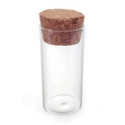 Bouteille en verre 68x30 mm avec bouchon en liège x1|raw }}