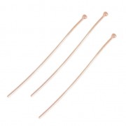 Clous tête boule 55x2x0.85 mm en Argent 925 doré rose x5|raw }}