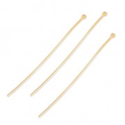 Clous tête boule 55x2x0.85 mm en Argent 925 doré à l'or fin x5|raw }}