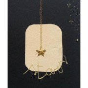 Sequin étoile en laiton lisse 16 mm doré à l'or fin x1