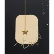 Sequin en relief étoile militaire en laiton 22 mm doré à l'or fin x1