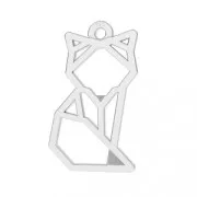 Breloque renard origami 17 mm en Argent 925 x1