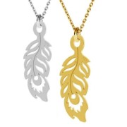 Breloque plume de paon 20 mm en Argent 925 Doré à l'or fin x1