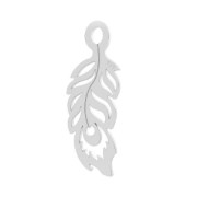 Breloque plume de paon 20 mm en Argent 925  x1|raw }}