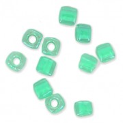 Cubes Miyuki 1.8 mm SB18-0219 - Crystal Dark Mint Green Lined x10g|raw }}