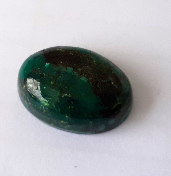 Cabochon Ovale En Magnésite Synthétique Couleur Turquoise - 18x13mm, Fait Main En France