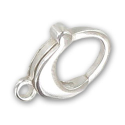 Fermoir Mousqueton En Argent 925/1000 Avec Embout Pour Colliers - Ø 2.00 Mm - Neuf Avec étiquettes
