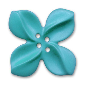 Bouton Fleur De Tiaré 44 Mm Turquoise X1