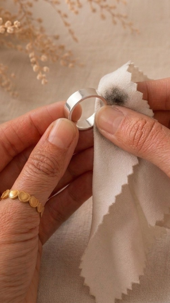 Schéma Nettoyer et entretenir ses bijoux en argent