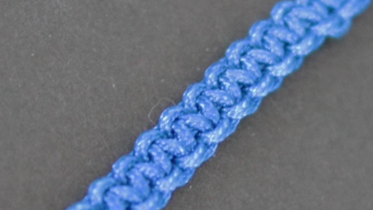 Schéma Apprendre à faire un noeud plat macramé Schéma Apprendre à faire un noeud plat macramé