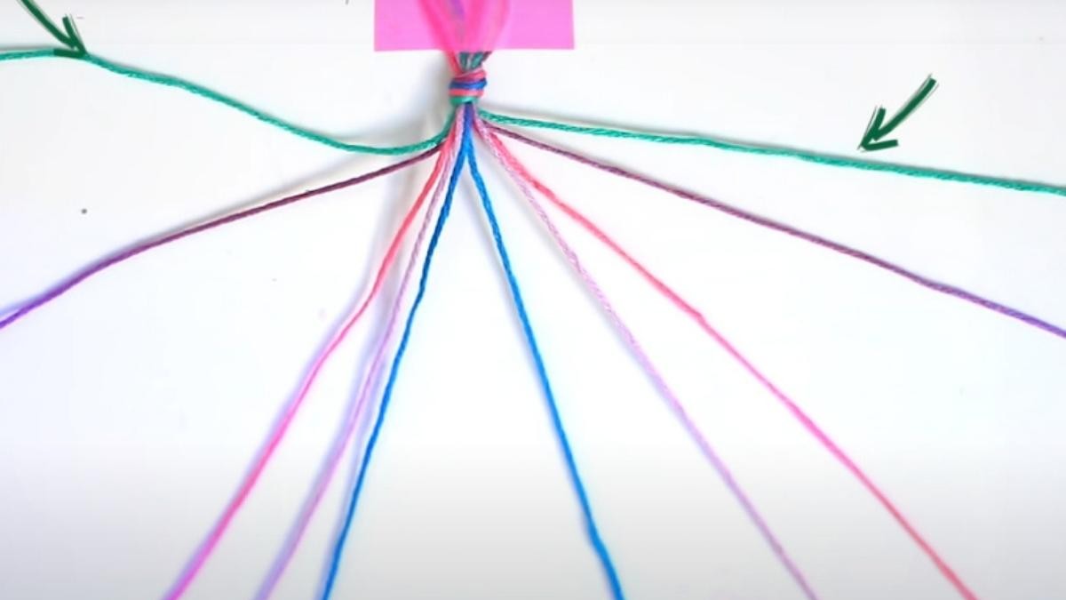 Bracelet brésilien motif chevron avec des perles : Etape 2 Bracelet brésilien motif chevron avec des perles : Etape 2