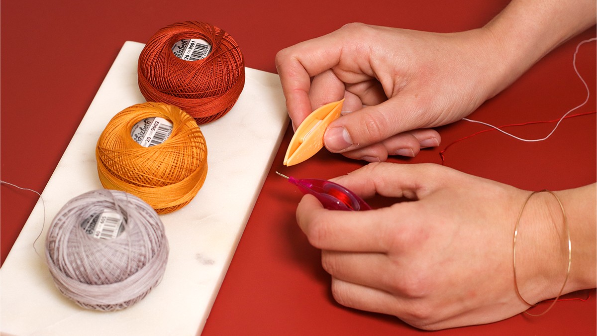 Kit Frivolité Aerlit Navette Frivolité Aerlit Avec 2 Bobines - Vanille Framboise | Outil Dentelle Main Dentelle Aux Navettes